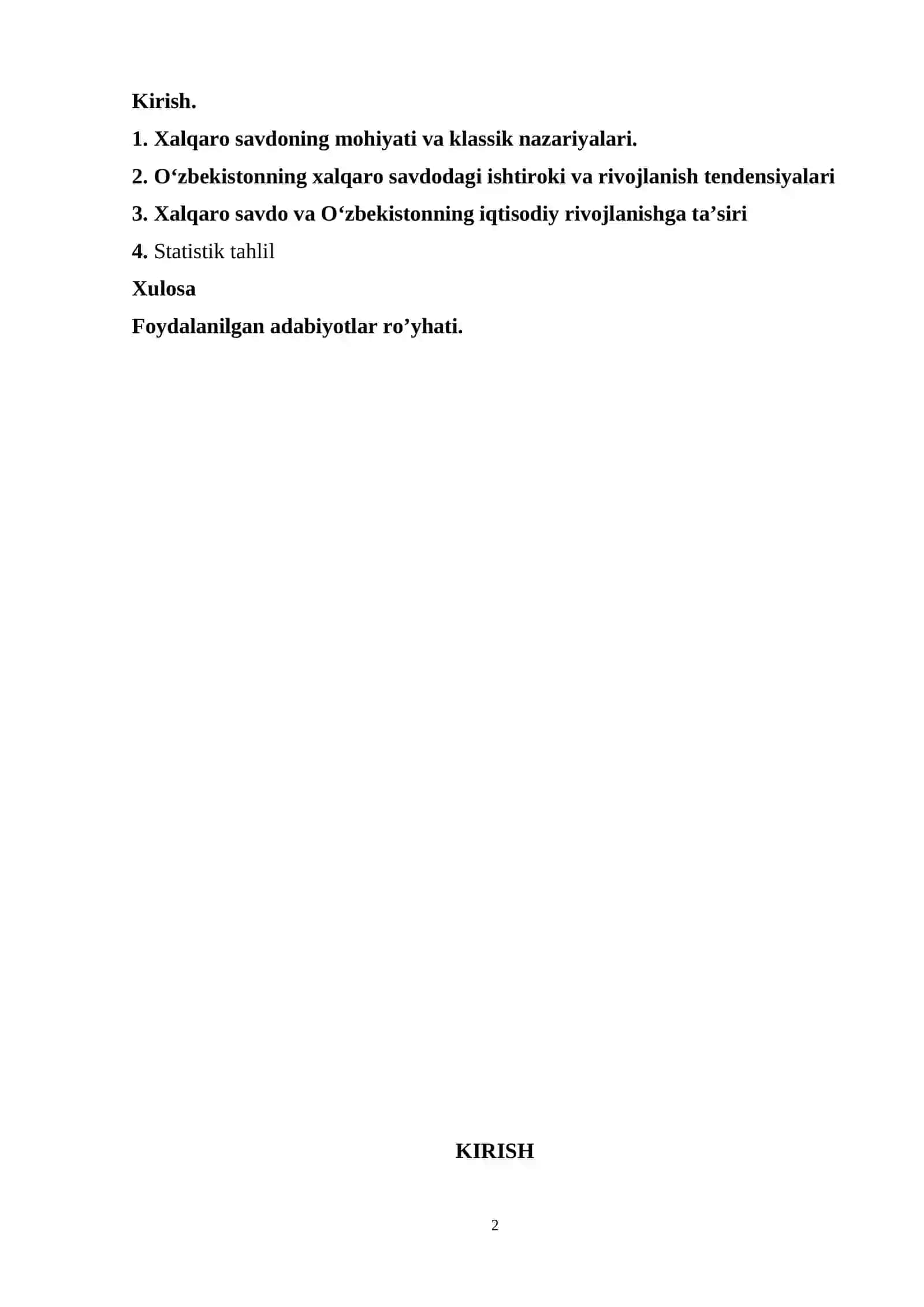 XALQARO SAVDO NAZARIYASI 2