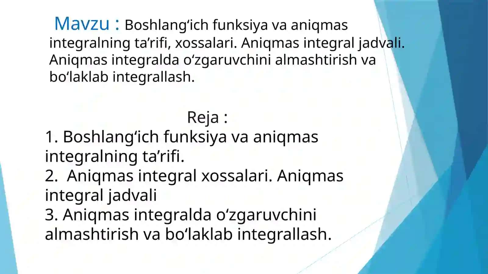 KIMYO-METALLURGIYA FAKULTETI OLIY MATEMATIKA 2