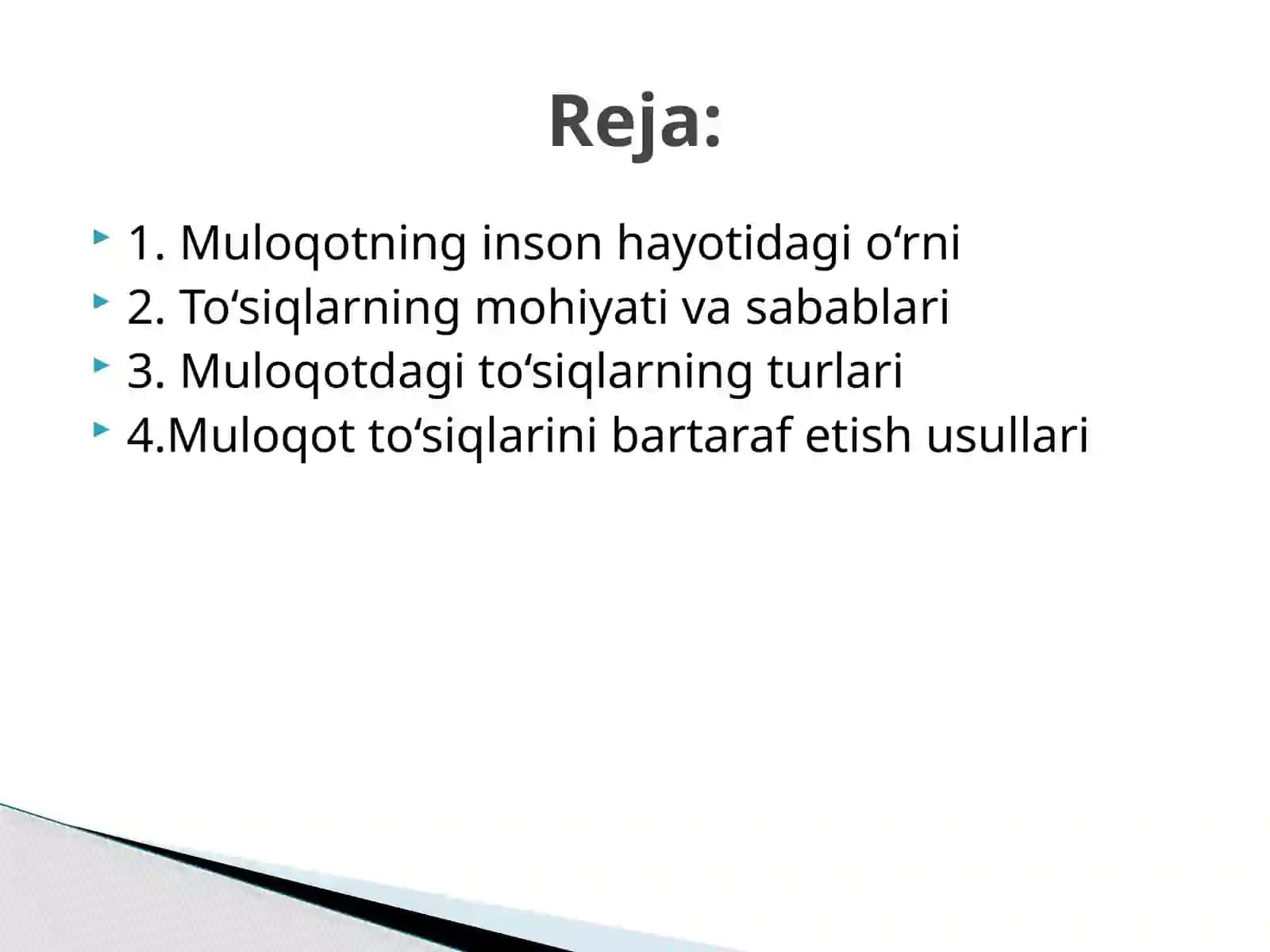 Muloqot jarayonida yuzaga keladigan toʻsiqlar 2