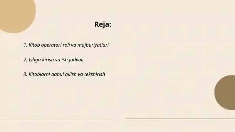 Kitob aperatori bilan ishlash 2