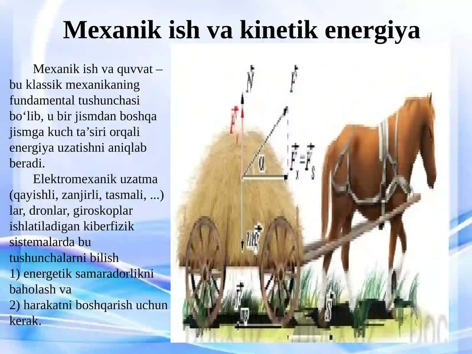 Mexanik ish va kinetik energiya 2
