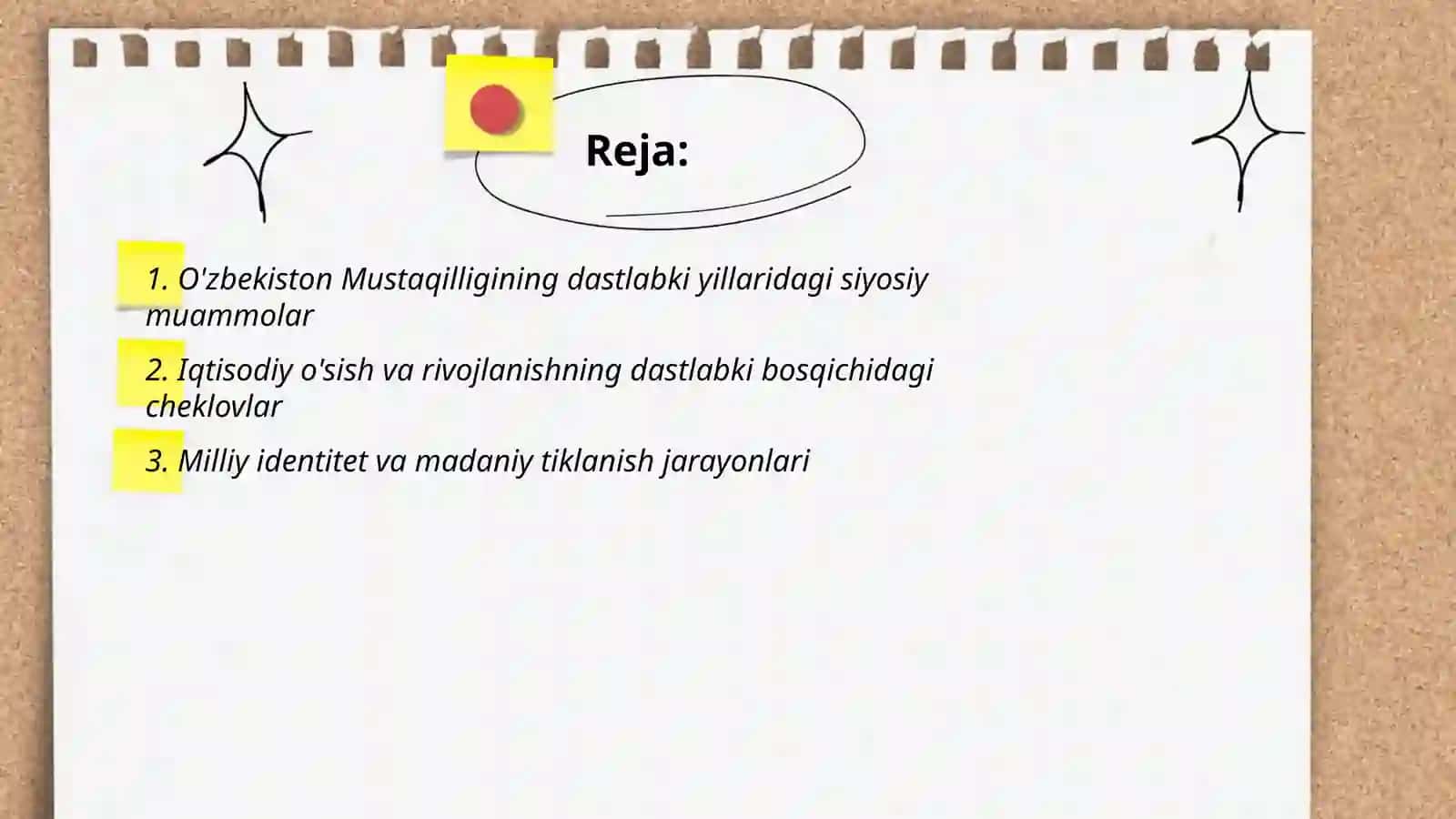 Mustaqil taraqqiyotning dastlabki bosqichidagi muammolar 2