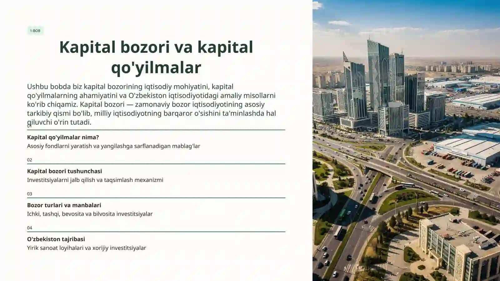 Kapital bozori va kapital qo'yilmalar 2