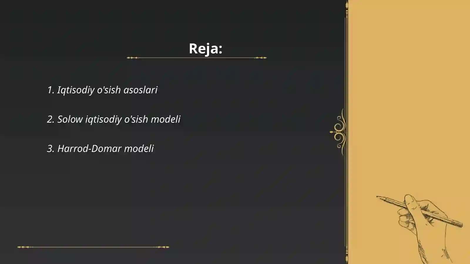 Iqtisodiy o'sishning yakenscha modeli 2