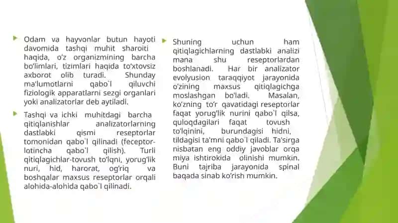 Analizatorlarning yosh xususiyatlari va gigieniyasi 2