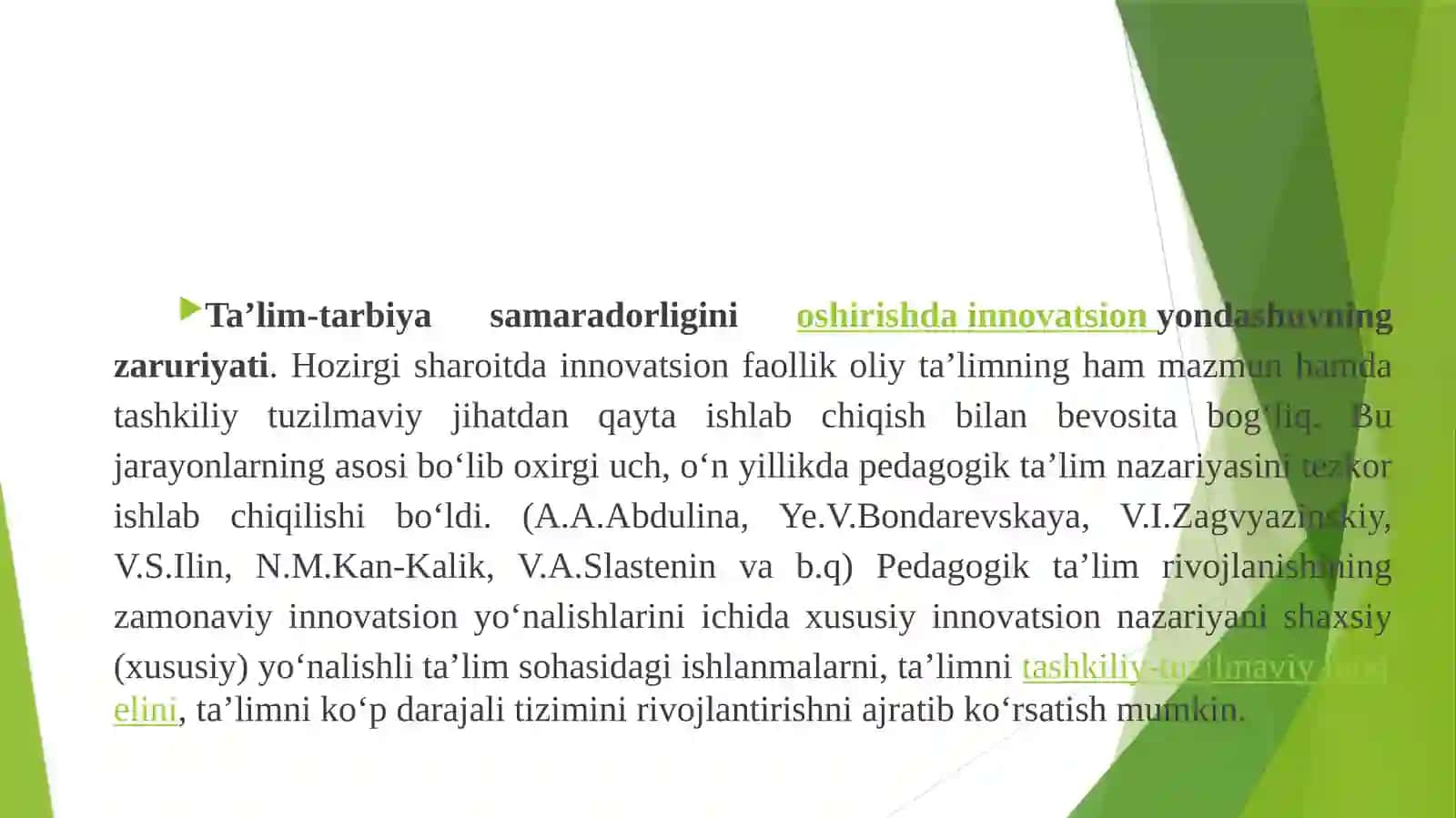 Ta’lim-tarbiya samaradorligi oshirish 2