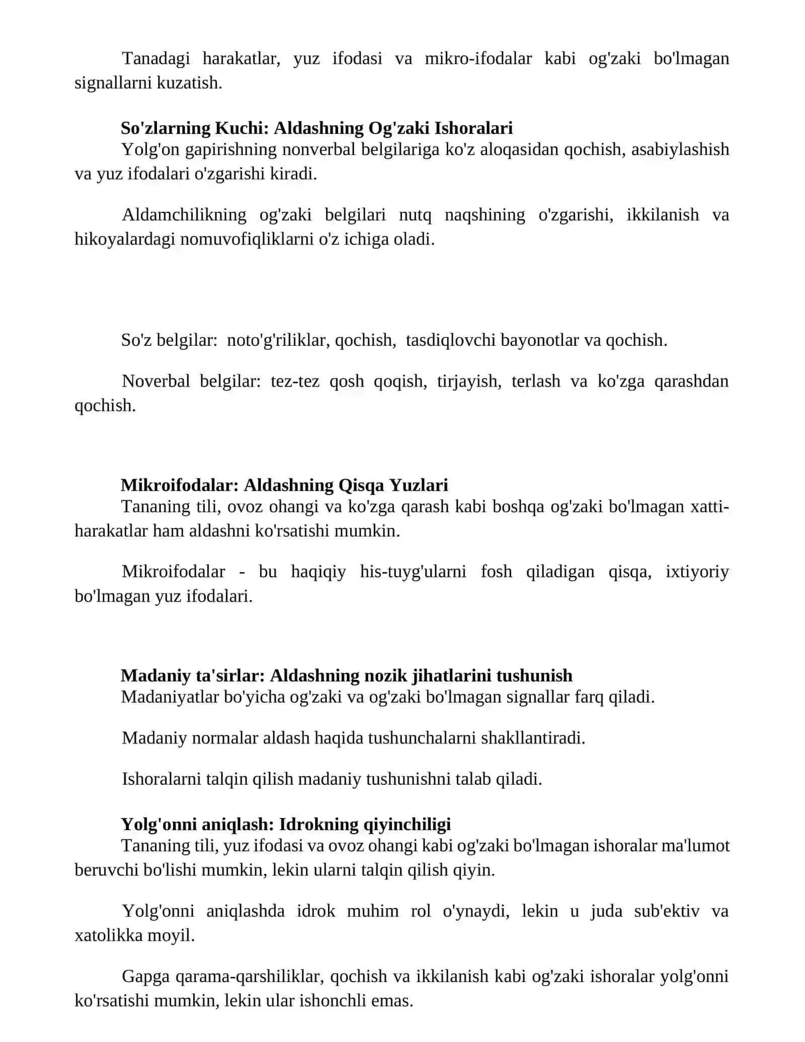 Yolģonni verbal hamd noverbal belgilari 2