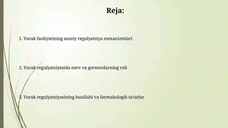 Yurak faoliyatiniboshqarilishi 2