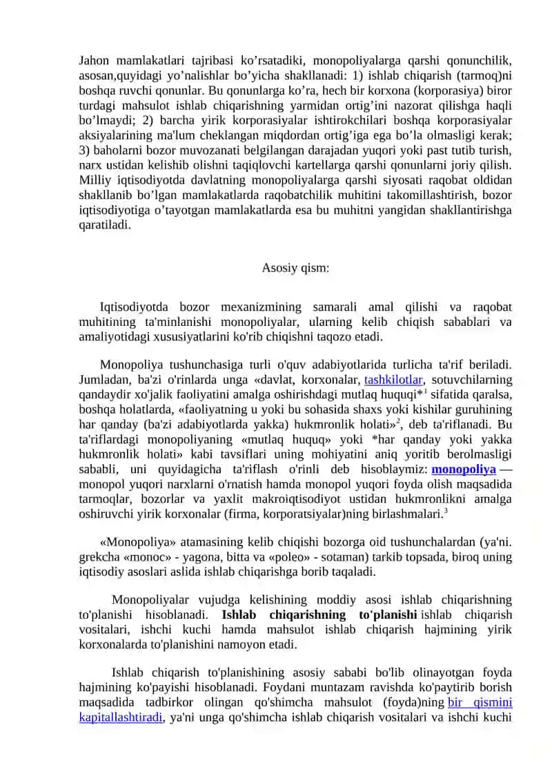 Monopoliya va Monopsoniya 2