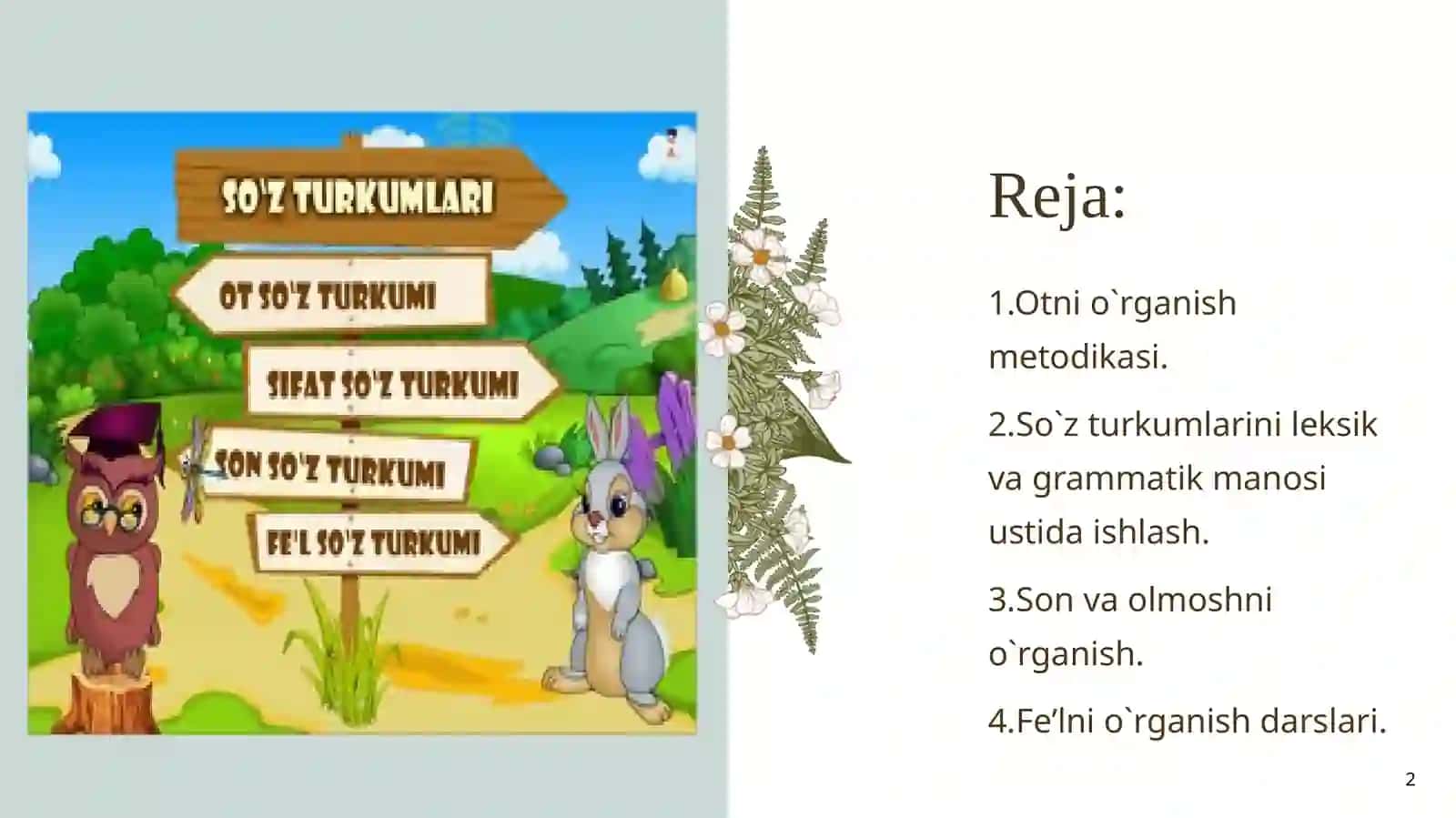 So`z TurkumlariniO`qitish Metodikasi 2