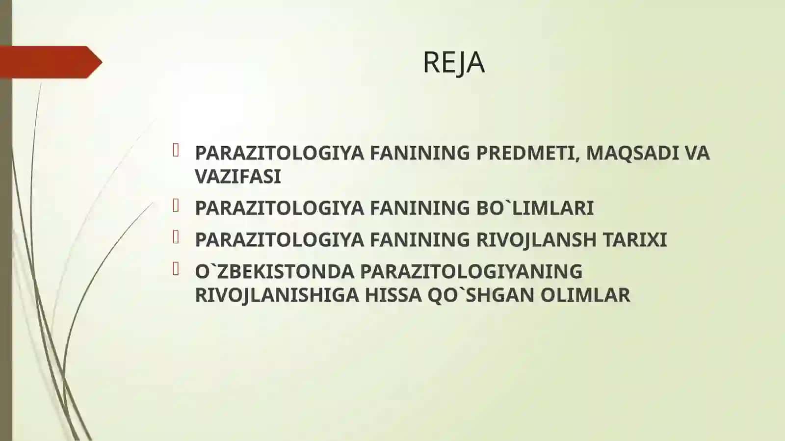 PARAZITOLOGIYA FANI 2
