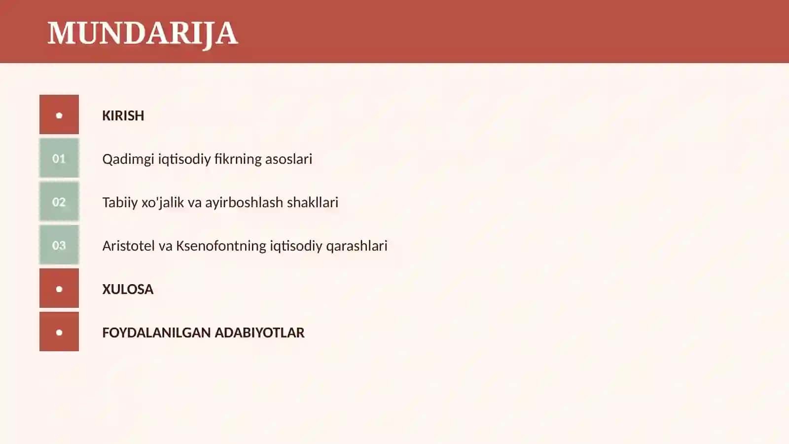 QADIMGI DUNYODAGI IQTISODIY TA`LIMOTLAR 2