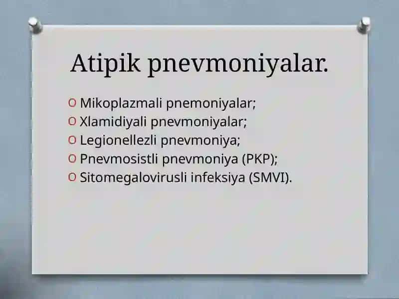 Atipik pnevmoniyalar 2