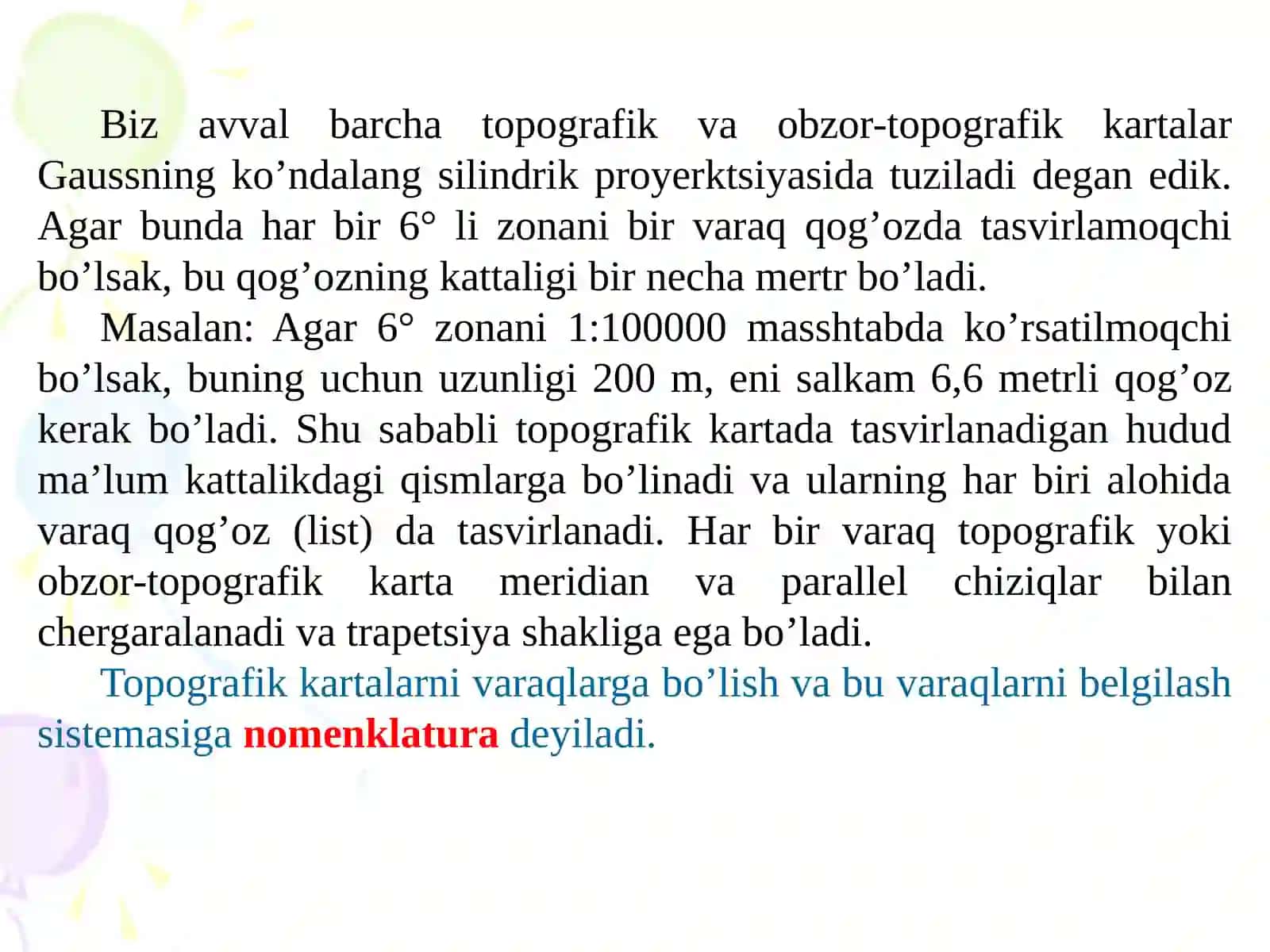 Topografik kartalar nomernklaturasi 2