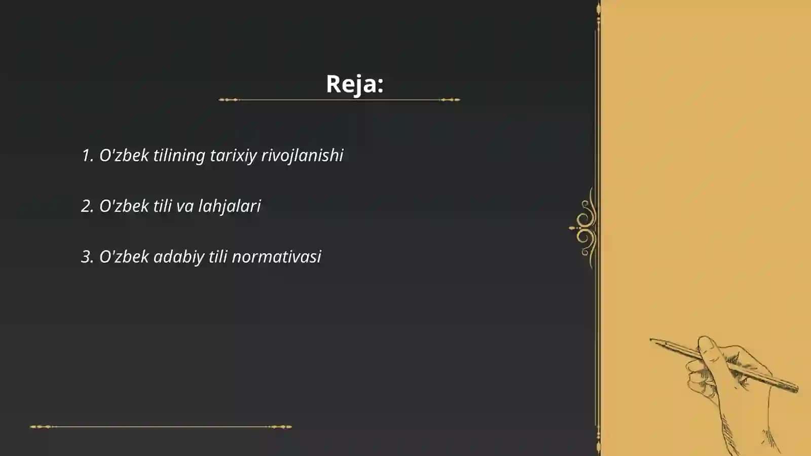O'zbek tili 2