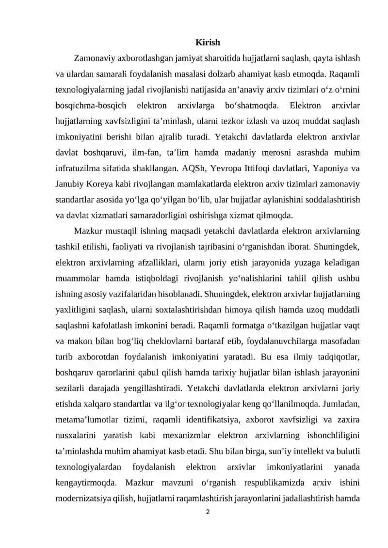 Yetakchi davlatlarda elektron arxivlar 2