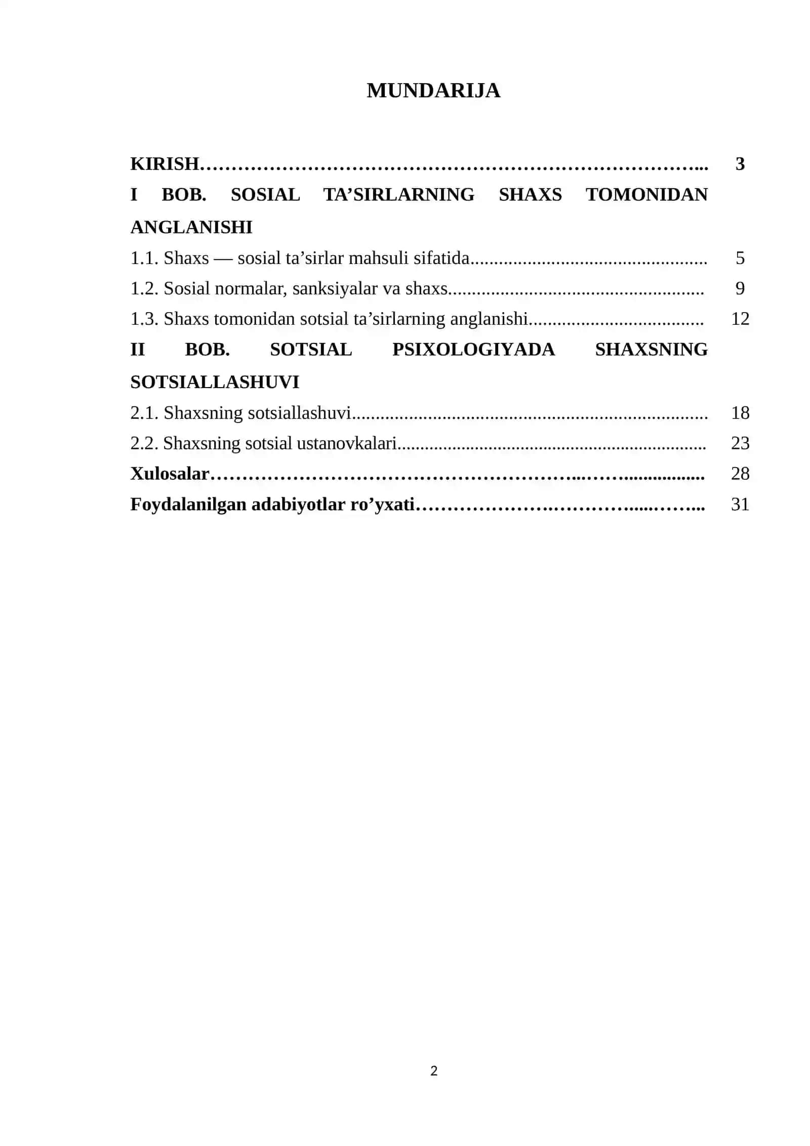 SOTSIAL TA’SIRLARNING SHAXS TOMONIDAN ANGLANISHI 2