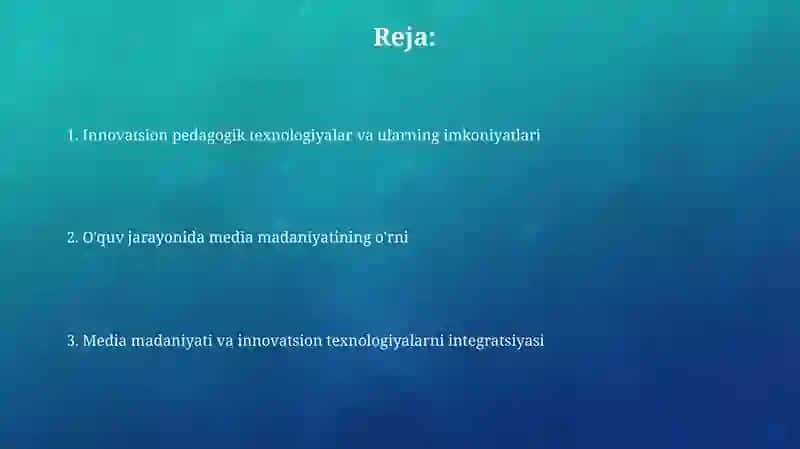 Mobil texnologiyalar ta'limi 2