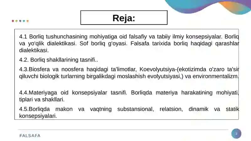 Borliq falsafasi 2