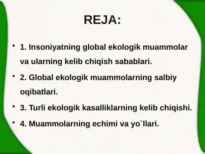 Global Ekologik Muammolar 2