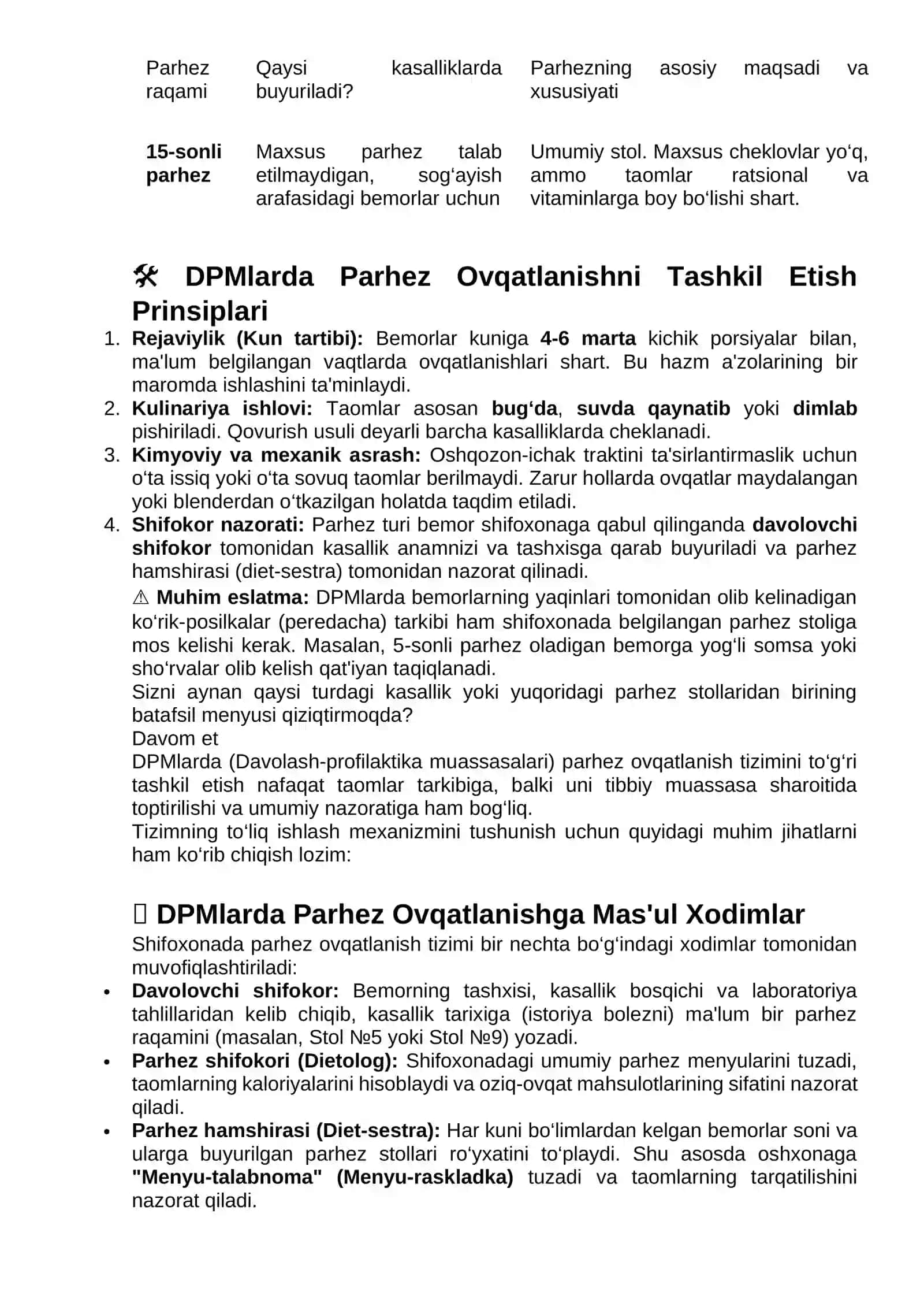 DPMlarda parhez ovqatlanish 2