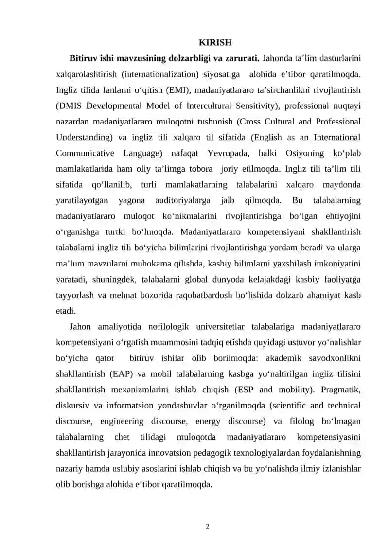 INGLIZ TILINI OʻRGATISHDA OʻZBEK MADANIYATINI INTEGRATSIYA QILISH 2