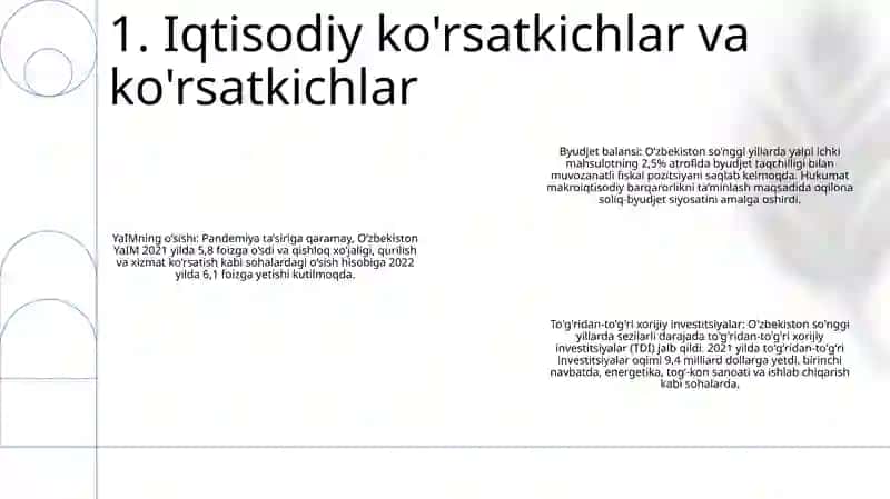 Iqtisodning Barqarorlashuvi 2
