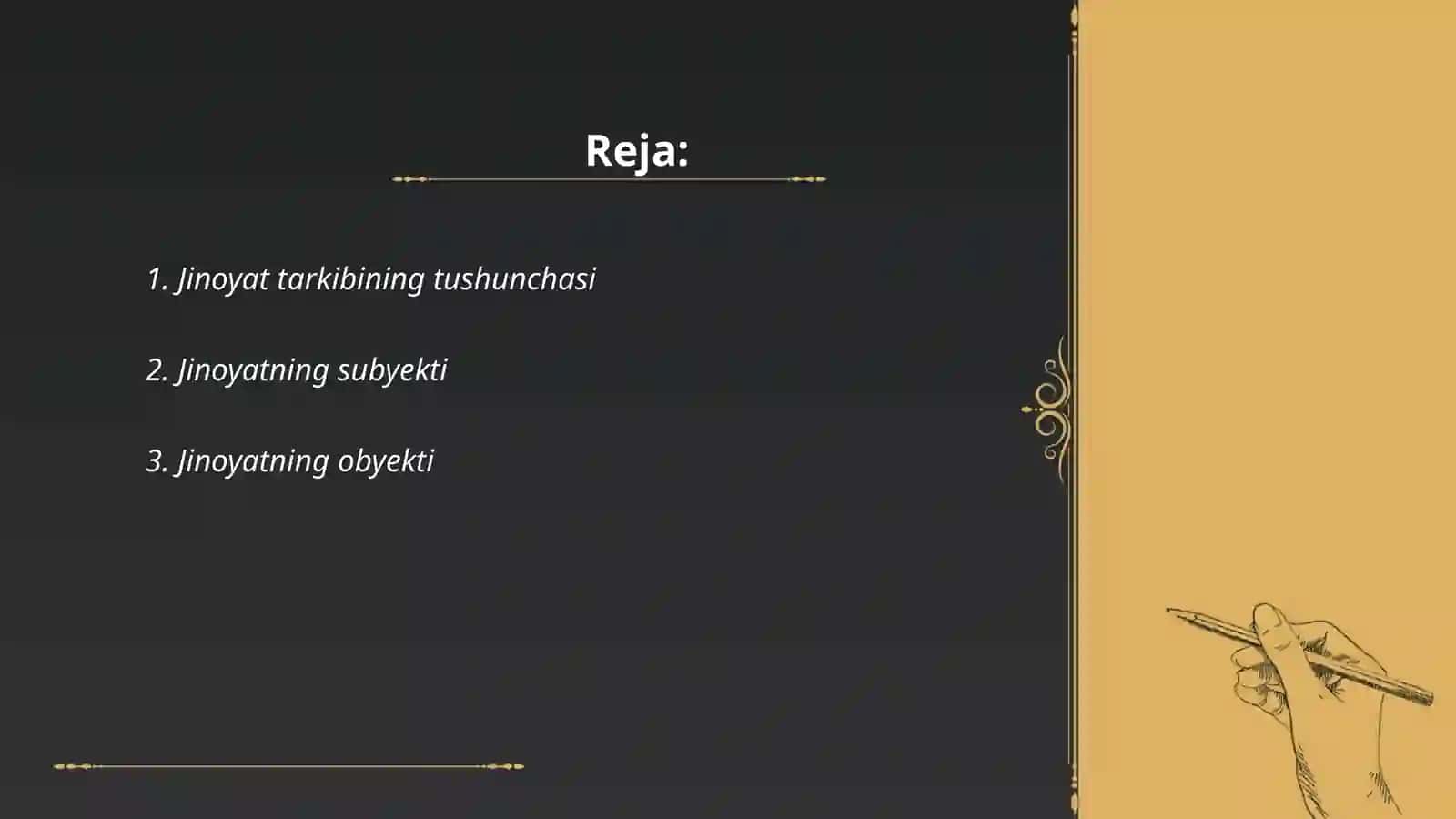 Jinoyat tarkibi 2