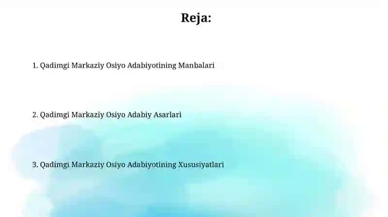 Antik adabiyotda Markaziy Osiyo 2