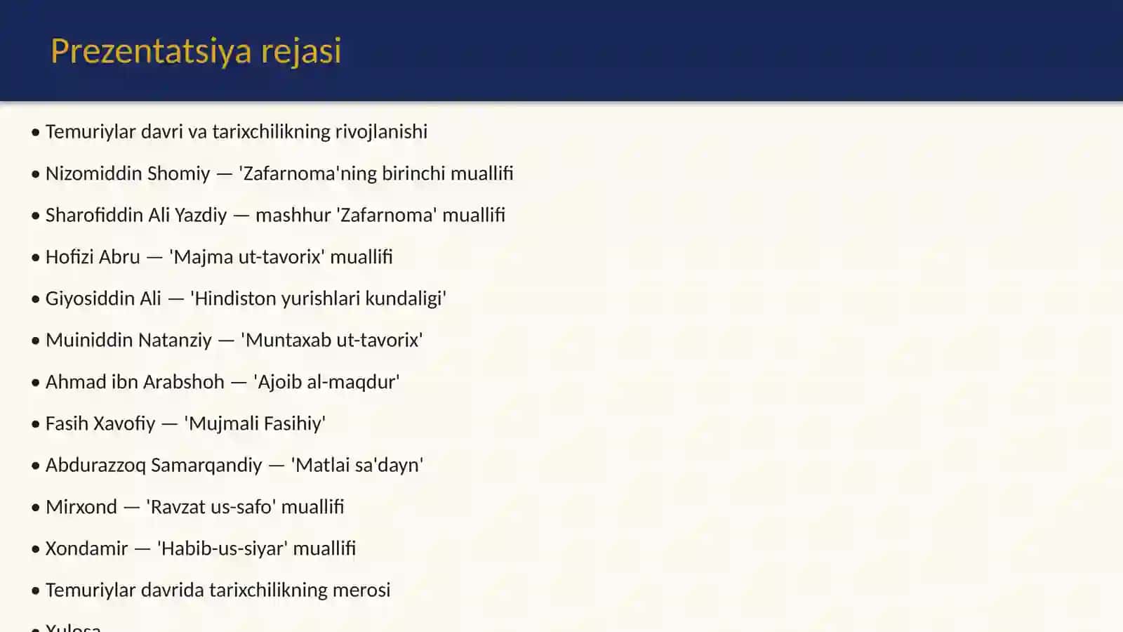Temuriylar davrida yashagan tarixchi olimlar 2