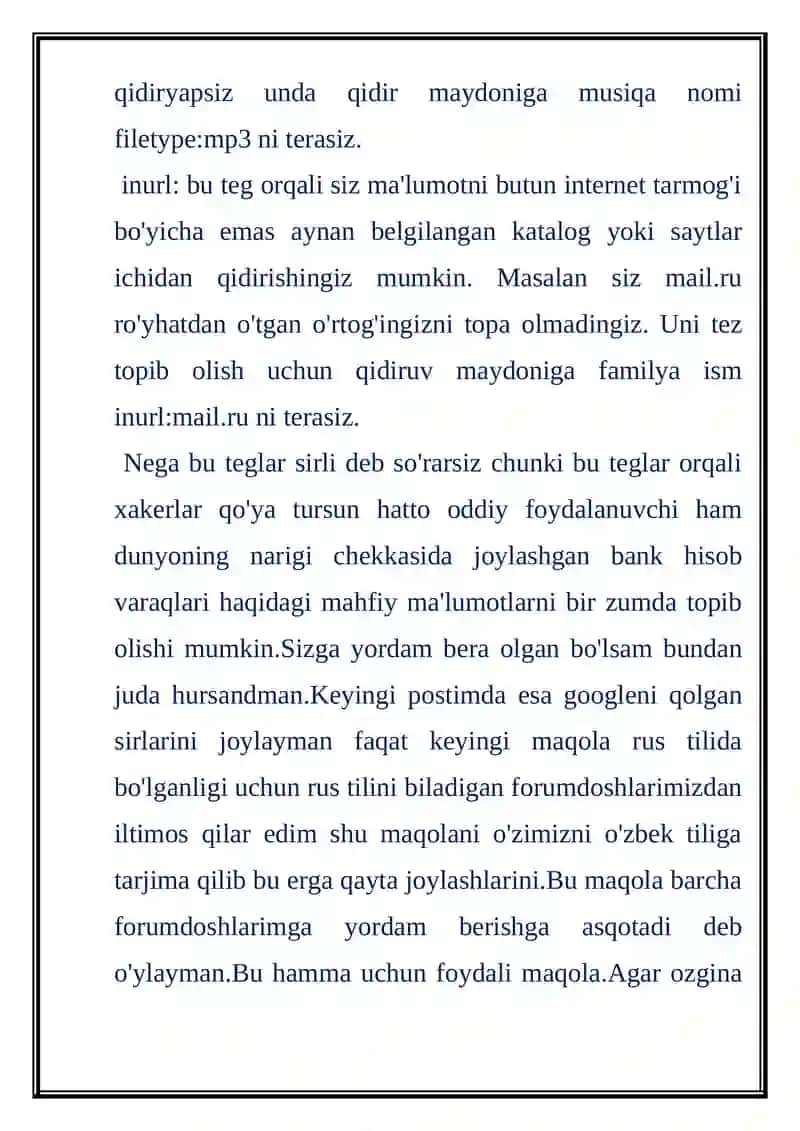 Google qidiruv tizimi 2