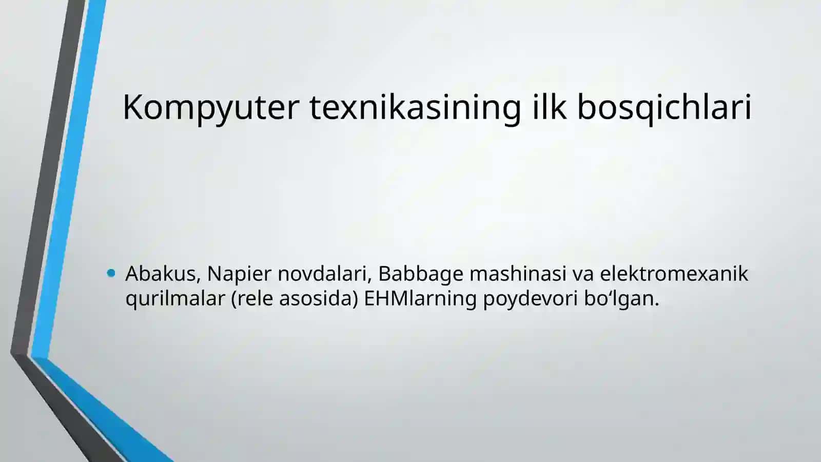 Elektron hisoblash mashinalari avlodlari 2