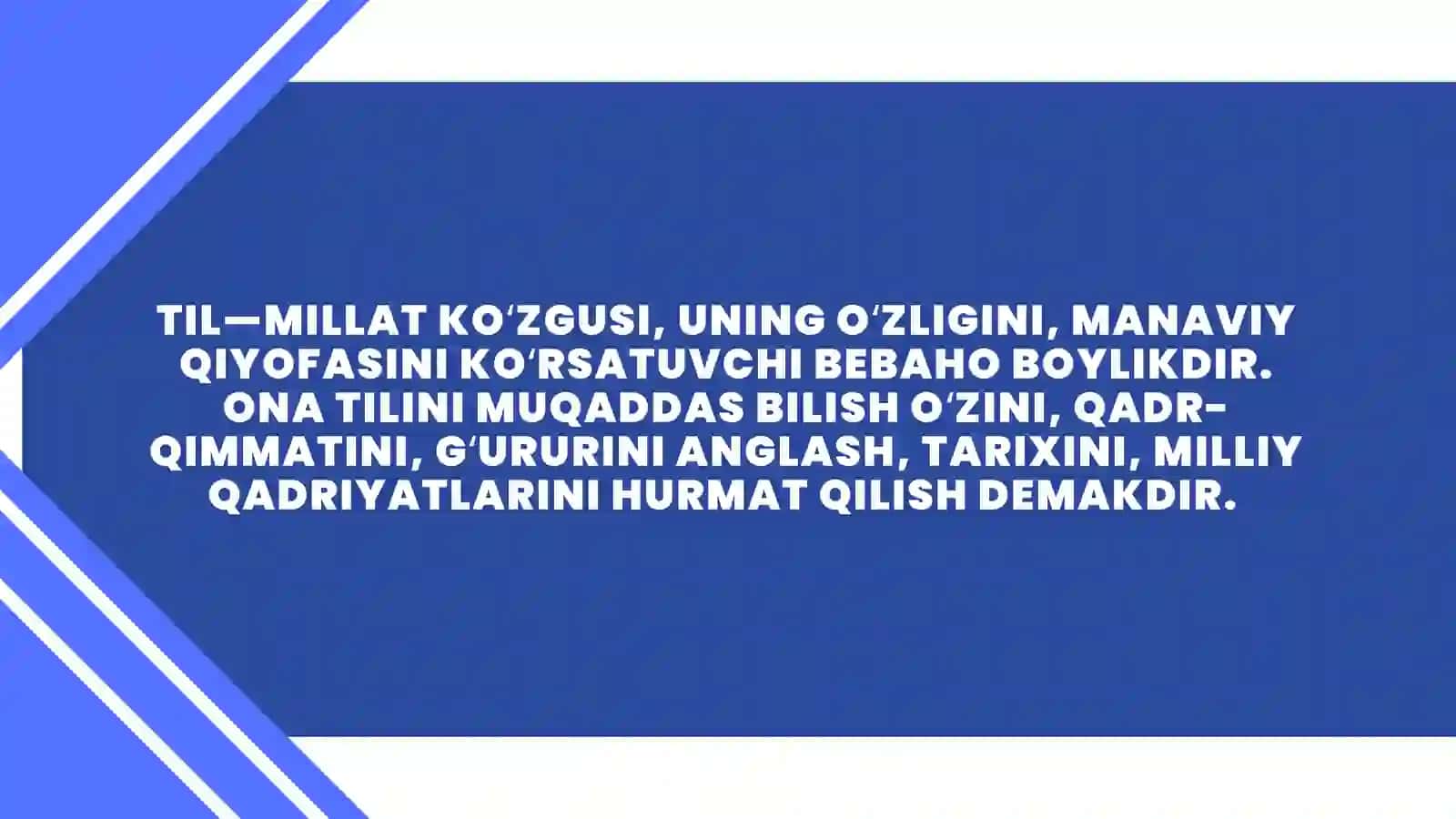 O‘zbekiston Respublikasining “Davlat Tili Haqida”gi Qonunlari 2