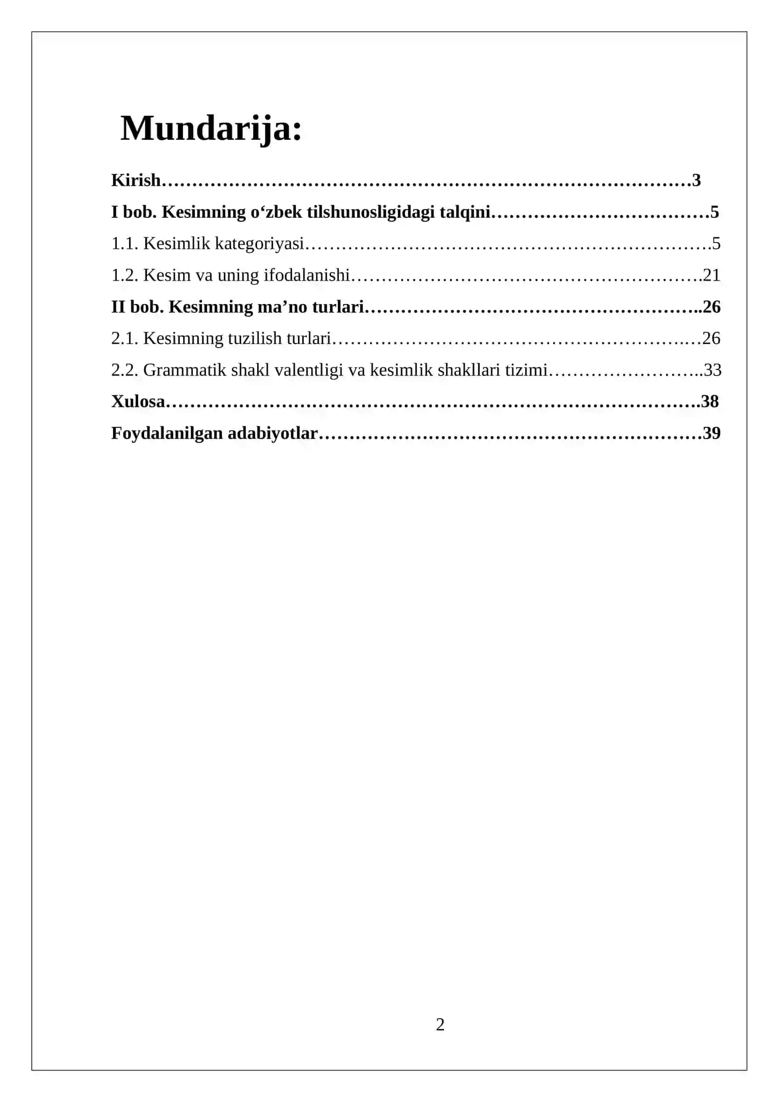 Kesim va uning o‘zbek tilshunosligidagi tadqiqi 2