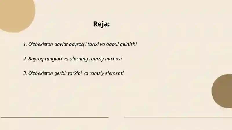 O'zbekiston Respublikasi Davlat ramzlari va ahamiyati 2