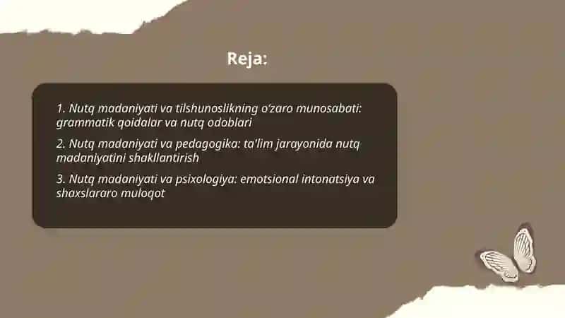 Nutq madaniyati fanining boshqa fanlar bilan oʻzaro munosabati 2