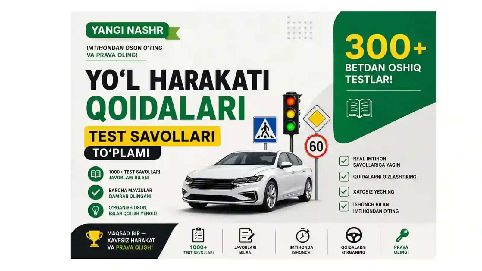 Avtotest savollariga to'liq javoblar 2