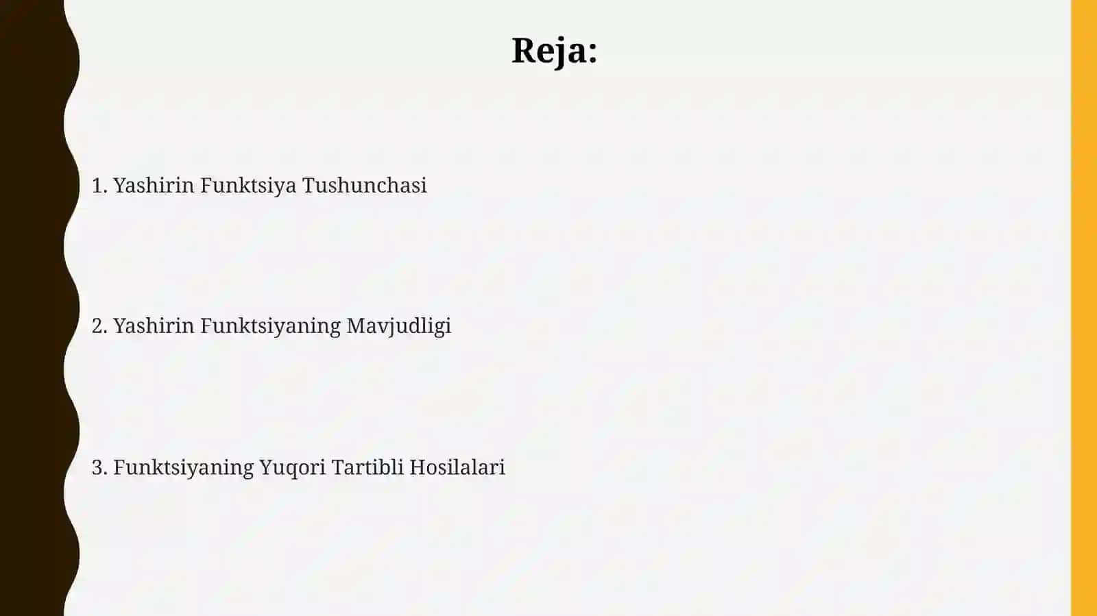 Oshkormas funksiya tushunchasi 2