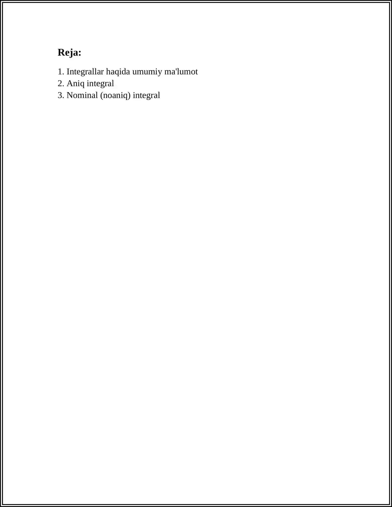 INTEGRAL 2