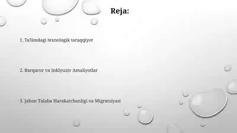 Xorijiy mamlakatlarda ta'lim taraqqiyoti 2