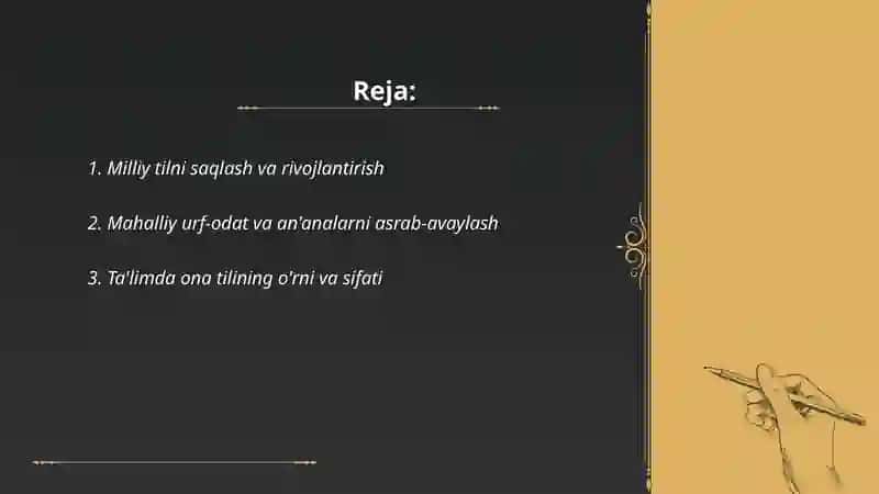 Milliy tilni saqlash va rivojlantirish 2