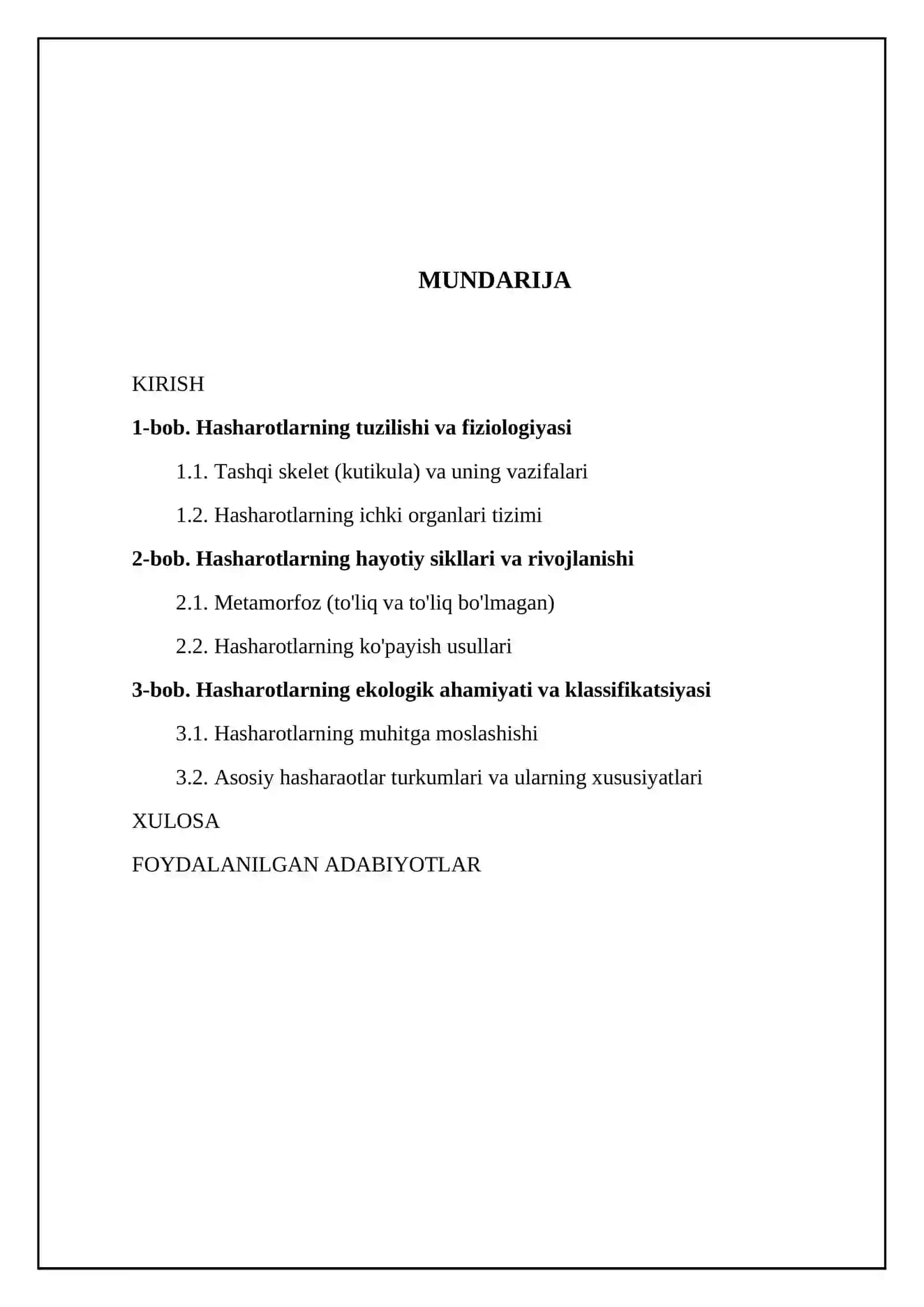 Hasharotlarning biologiyasi 2