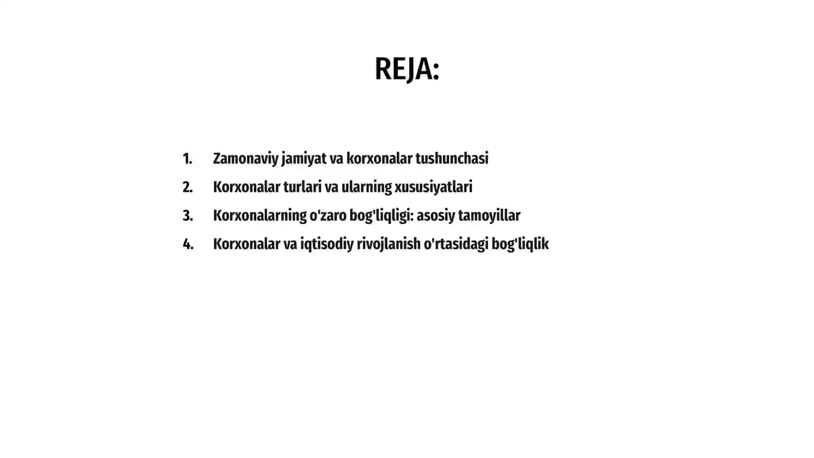 Zamonaviy jamiyat va korxonalar 2