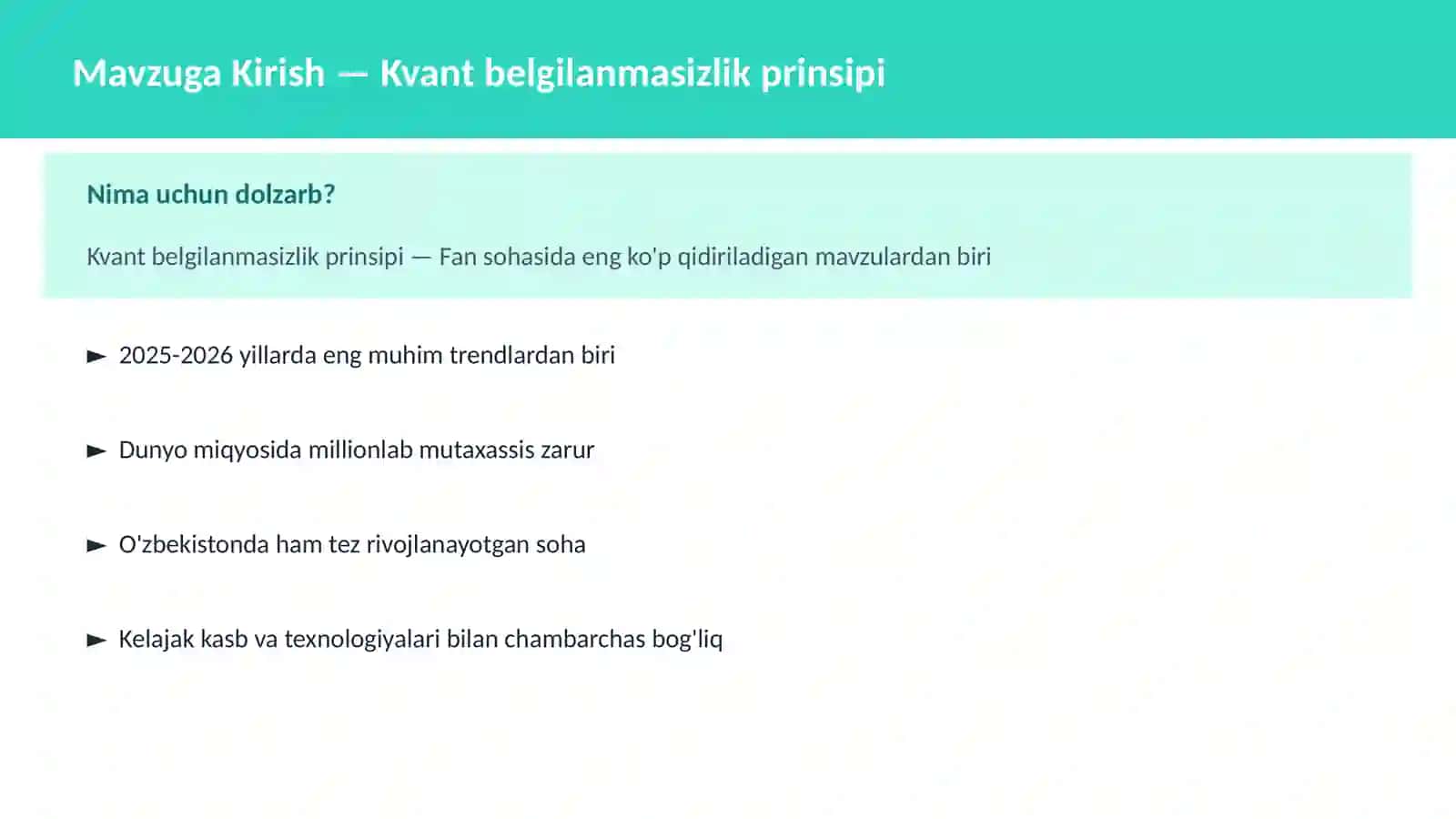Kvant belgilanmasizlik prinsipi 2