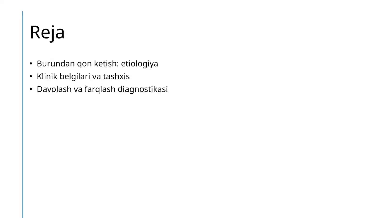 BURUNDAN QON KETISH ETIOLOGIYASI,KLINIKASI,TASHXISOTI, DIFFERENSIAL DIAGNOSTIKASI, DAVOLASHI 2