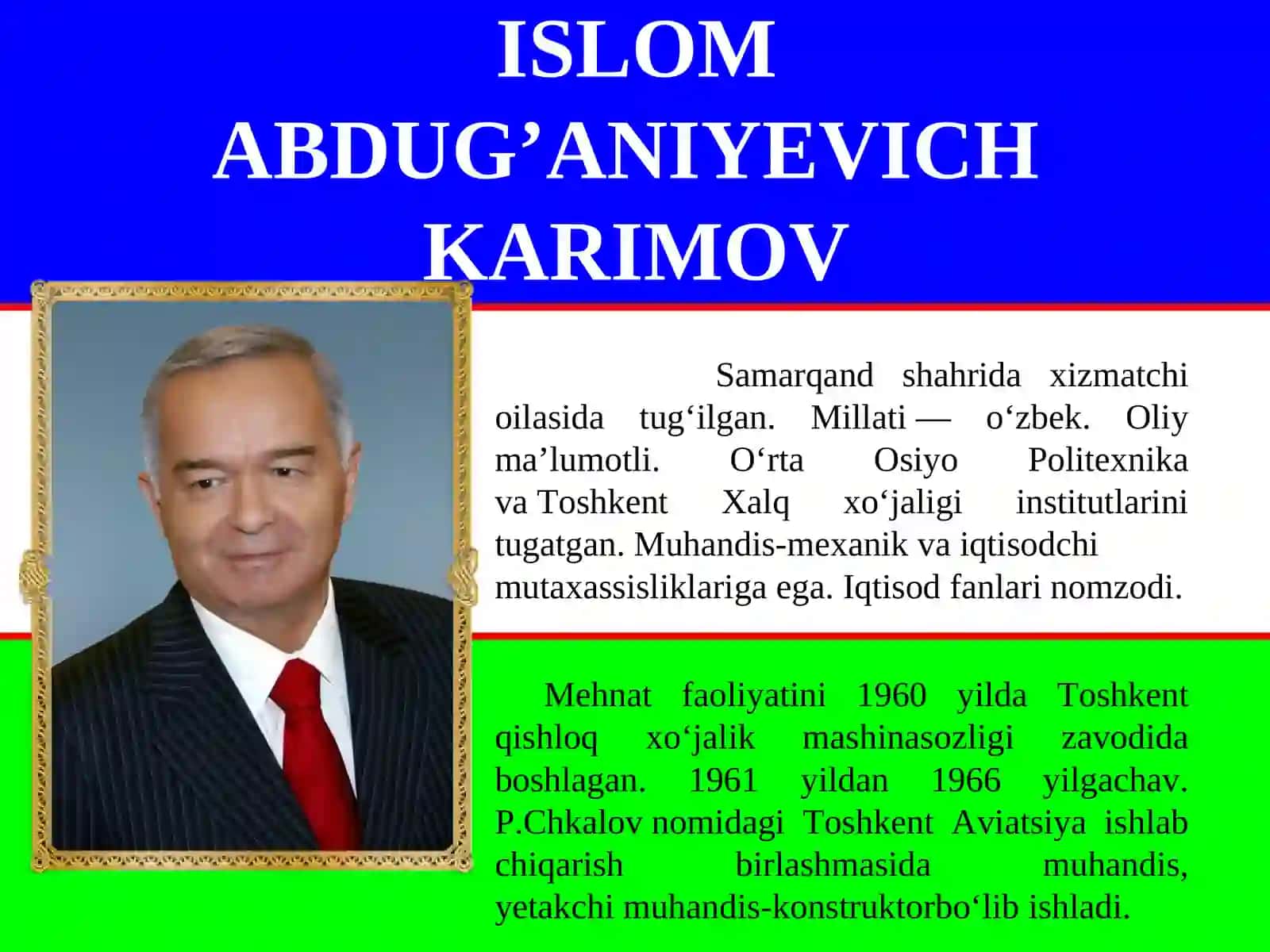 I. Karimovni Oʻzbekiston Respublikasi Prezidenti etib saylanishi 2