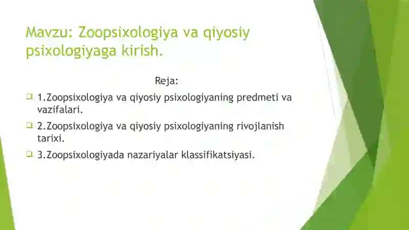 Zoopsixologiya va qiyosiy psixologiya 2