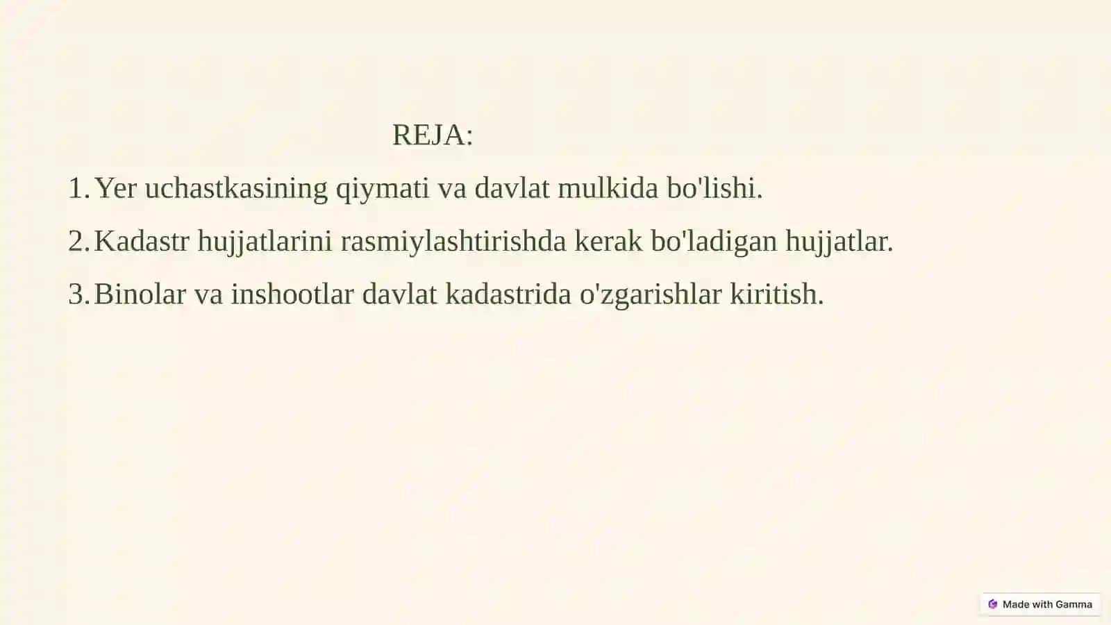 Binolar va inshootlar davlat kadastrini yuritish tartibi 2