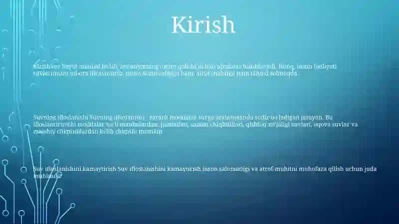 Suvning Ifloslanishi 2