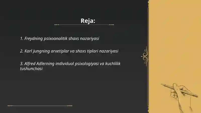 Chet el psixologiyasida shaxs nazaryalari 2